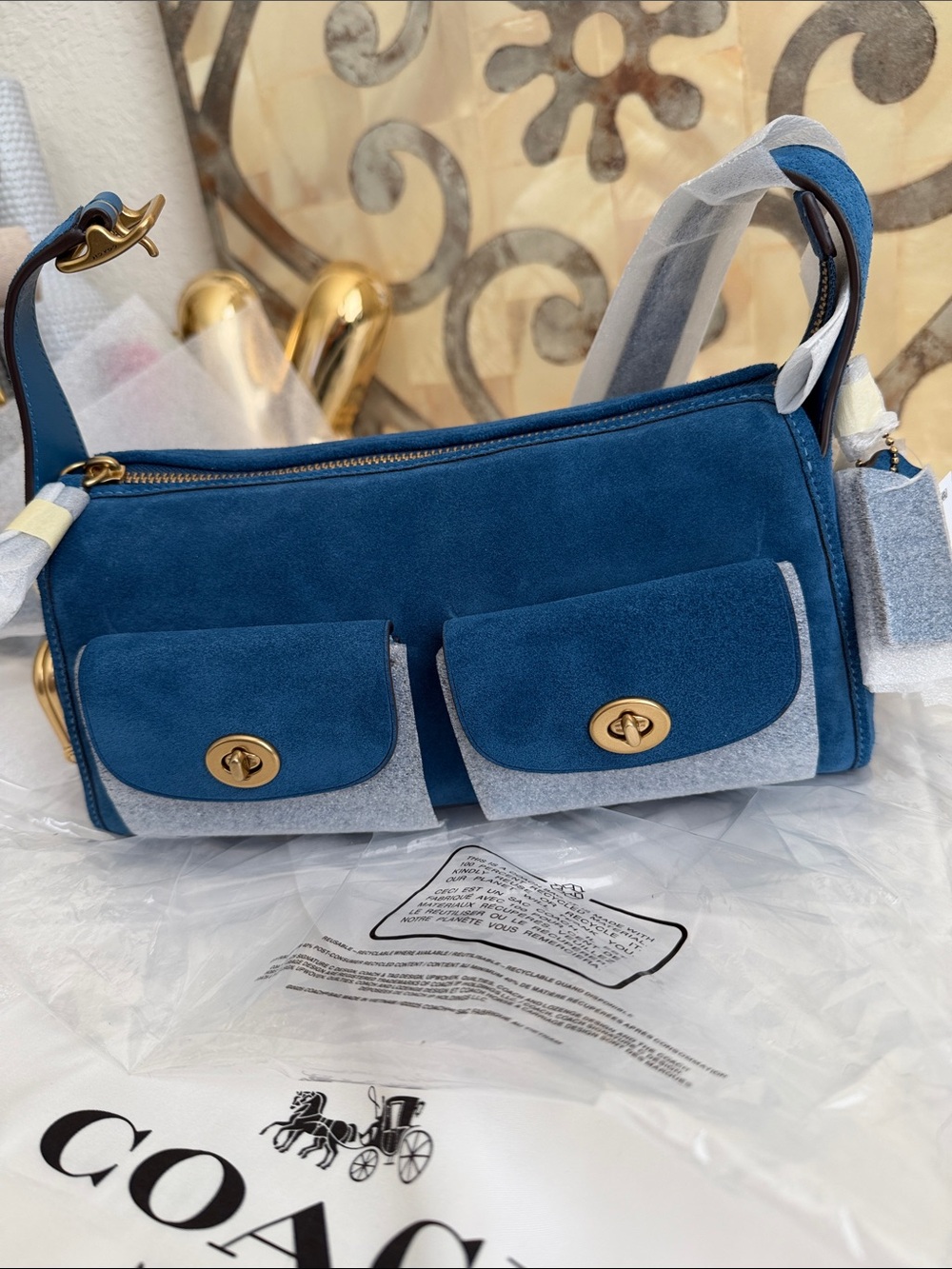 Coach Bluejay Turnlock Haversack Bag 27